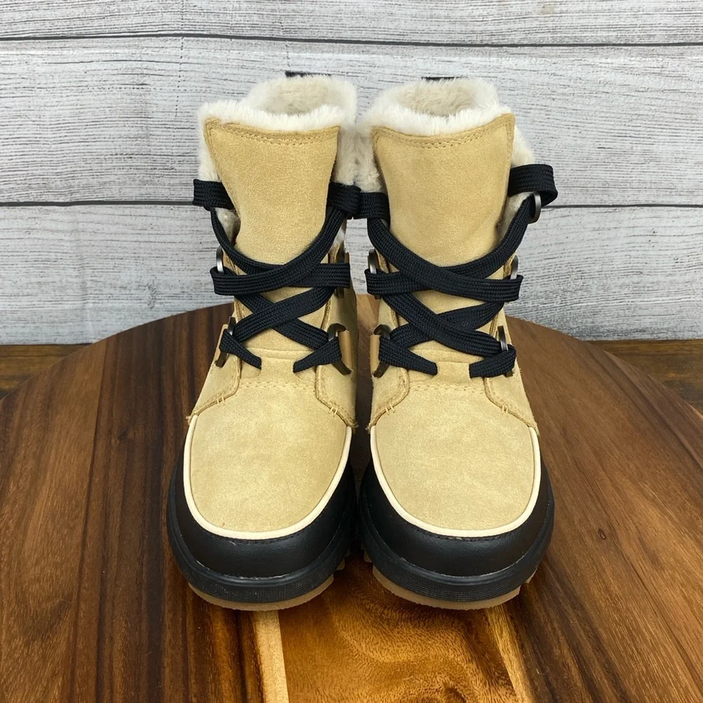 Sorel Tivoli IV Waterproof Tan Lace Up Winter Boot NL3425-373 Women’s Size 6.5